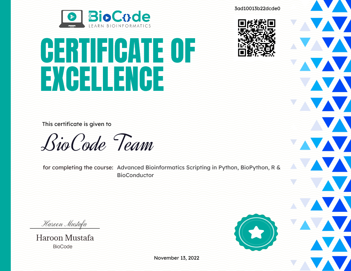 Advanced Bioinformatics scripting python course page