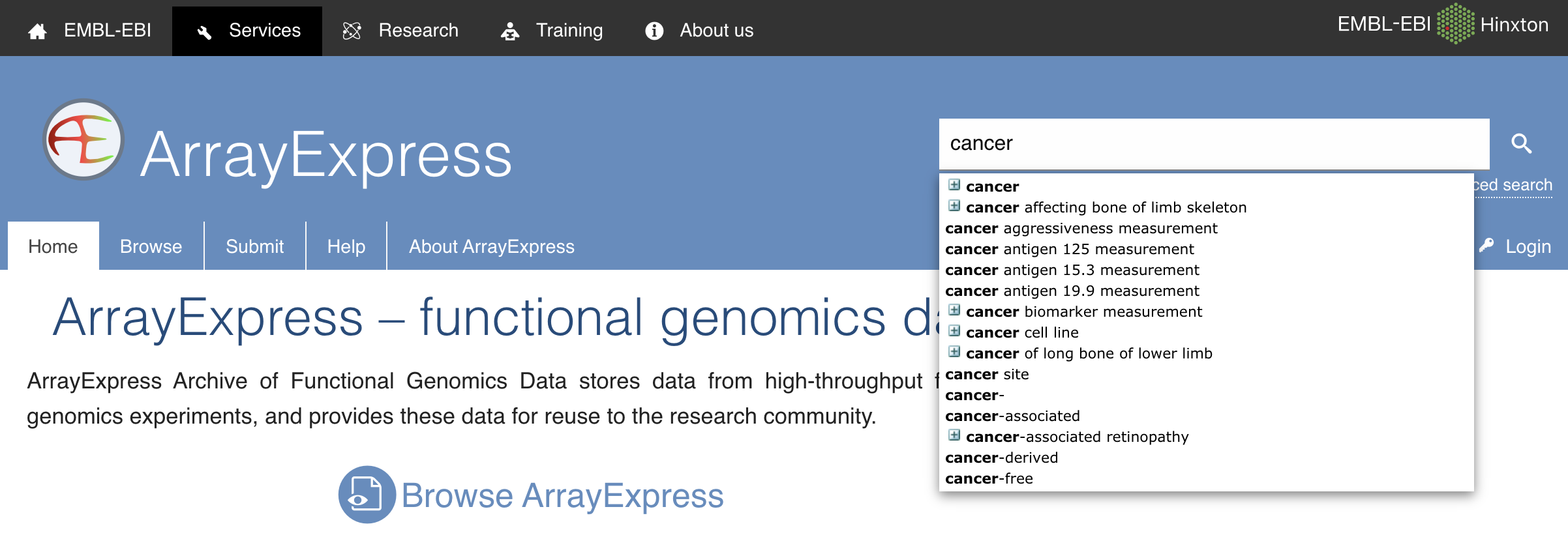 Data Retrieval Using ArrayExpress