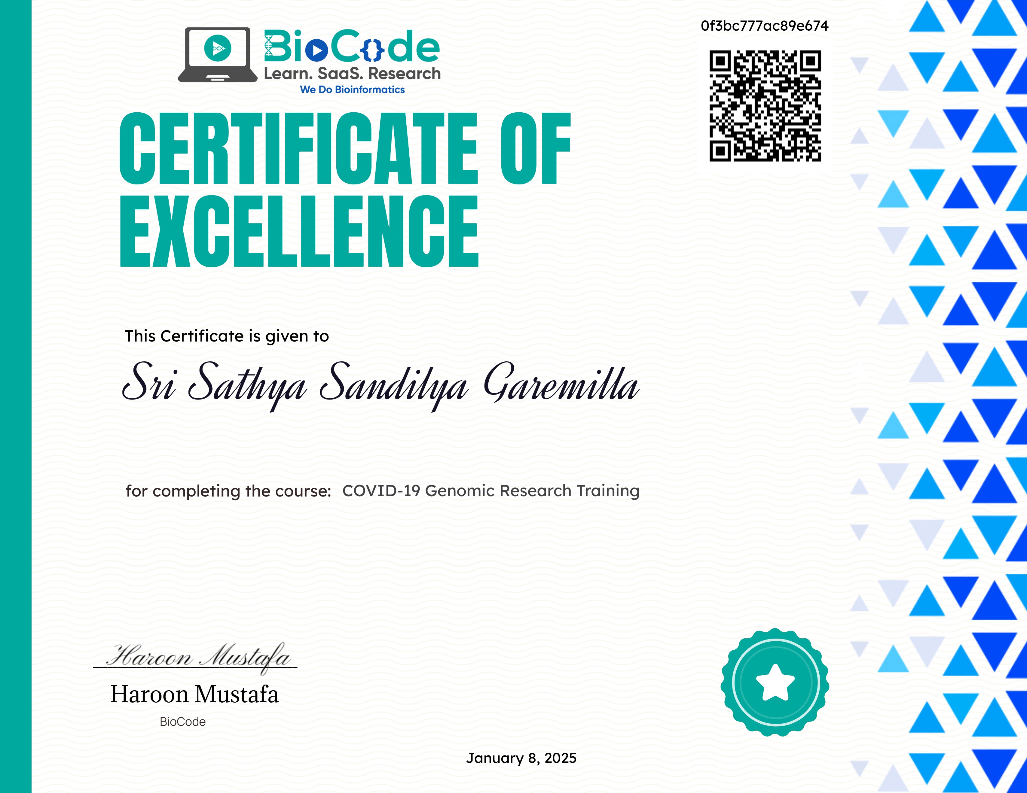 COVID-19 Genomic Research Training