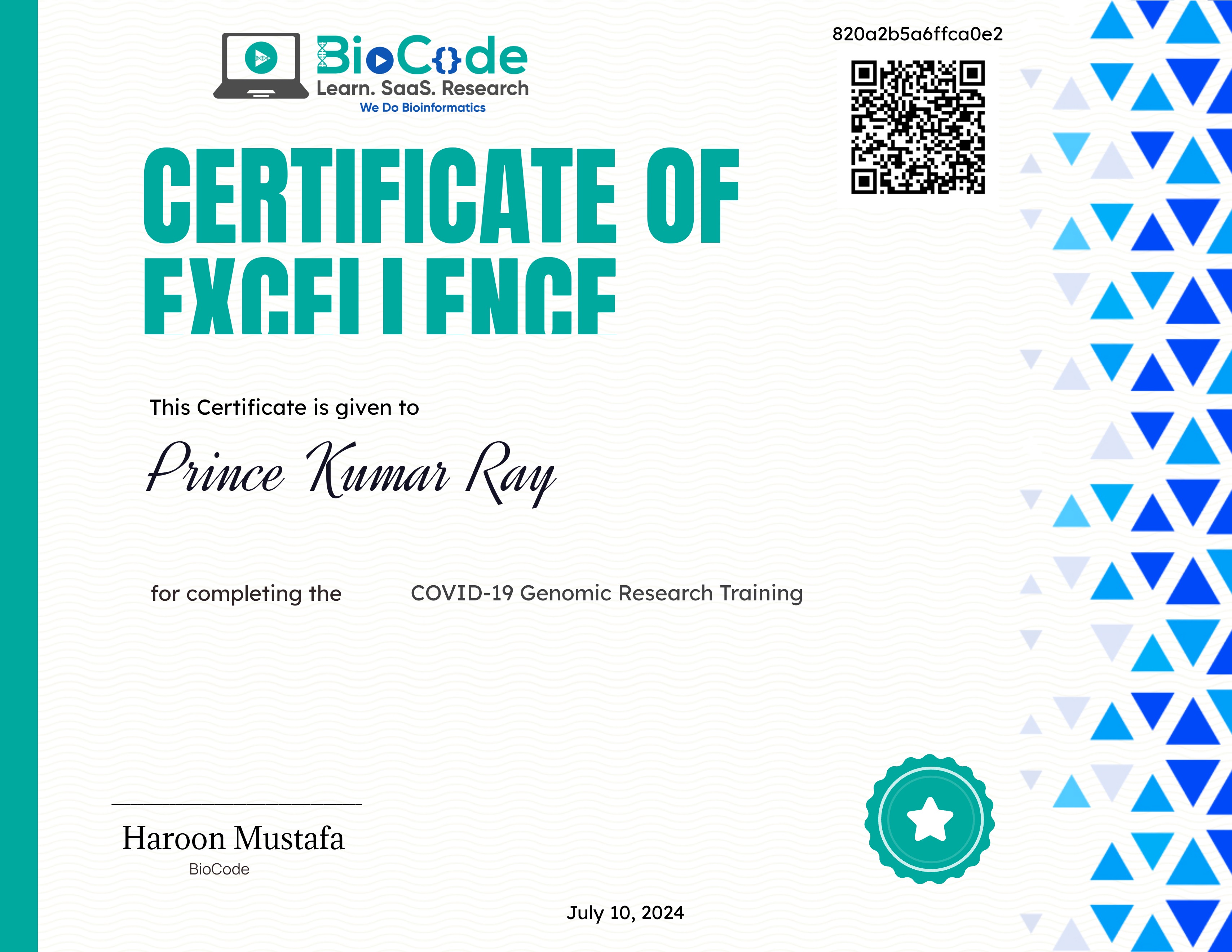 COVID-19 Genomic Research Training
